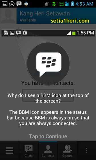 tutorial BBM for android