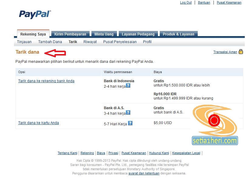 proses withdraw paypal