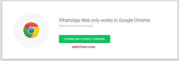 whatsaap only work at browser google chrome