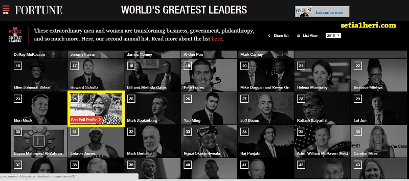 Tri Rismaharini is worlds greatest leaders 2015