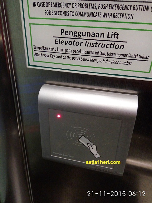 sensor kunci hotel untuk kartu berbentuk ATM