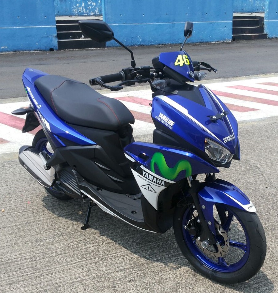 Modifikasi Aerox 125LC Movistar Yamaha MotoGP