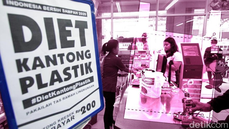 program kantong plastik atau kantong kresek berbayar mulai tanggal 21 pebruari 2016 di 22 kabupaten kota provinsi di Indonesia