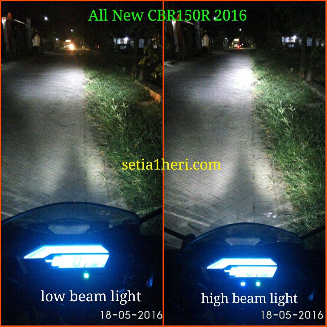 hasil lampu led headlamp honda cbr150r tahun 2016