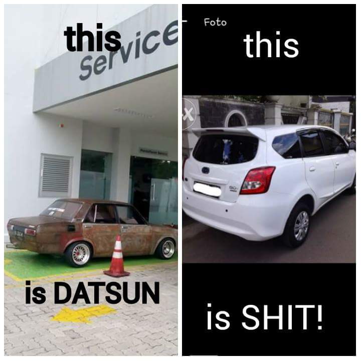 meme mobil datsun ditolak service di bengkel resmi Datsun Nissan Salatiga