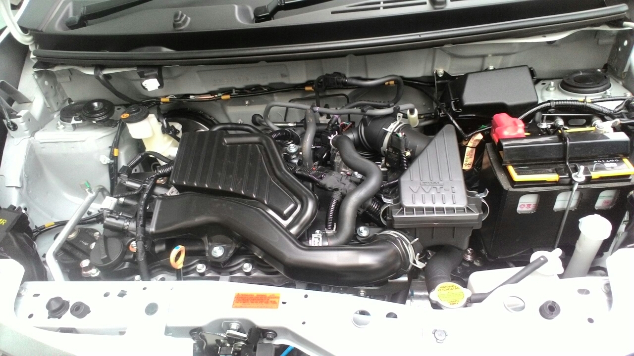 Gambar Detail Mesin Daihatsu Sigra Tipe R MT Deluxe Warna Putih