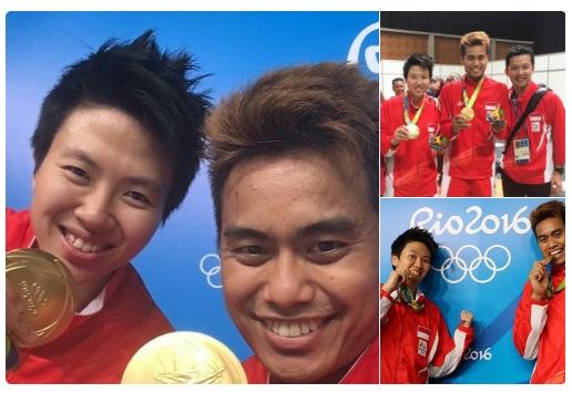 emas untuk indonesia dari tontowi ahmad dan liliyana natsir dari cabang badminton olimpiade rio 2016