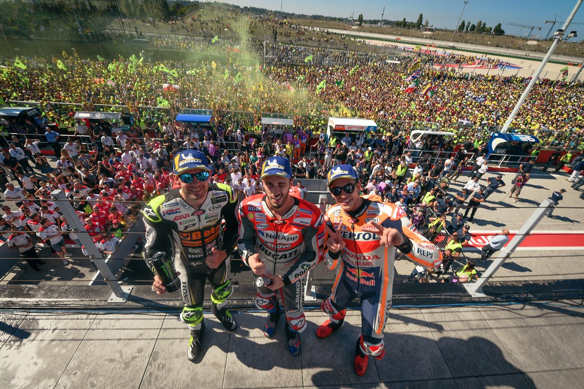 Hasil Moto GP San Marino, Misano 2018 Dovi juara pertama disusul Marquez dan Cructhlow