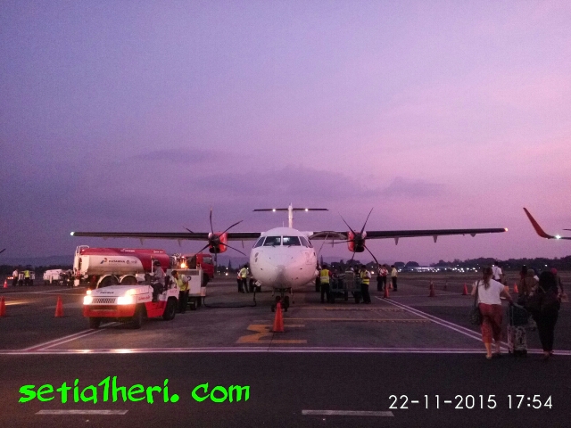 pesawat ATR Wings Air di Bandara Adi Sutjipto Jogjakarta