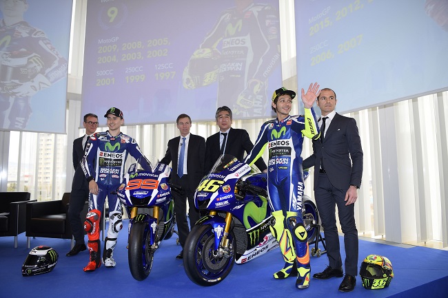 The 2016 Yamaha YZR-M1 revealed in Barcelona, Spanyol  with VR46 and JL99