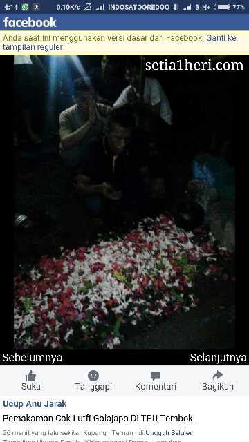 pemakaman Cak Lutfie Galajapo di TPU Tembok tanggal 8 Juni 2016