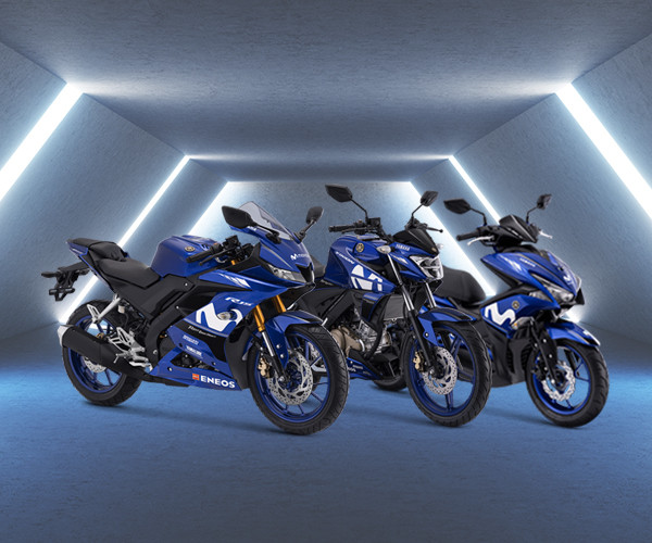 Penampakan Yamaha Vixion, Aerox dan R15 V3 livery Movistar Yamaha MotoGP tahun 2018