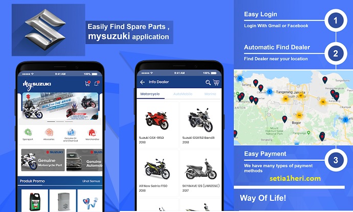 unduh aplikasi my suzuki untuk cari sparepart resmi kendaraan suzuki