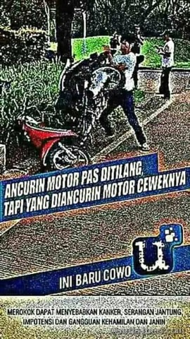 Kumpulan meme cowok emosi ditilang banting motor di Tangerang
