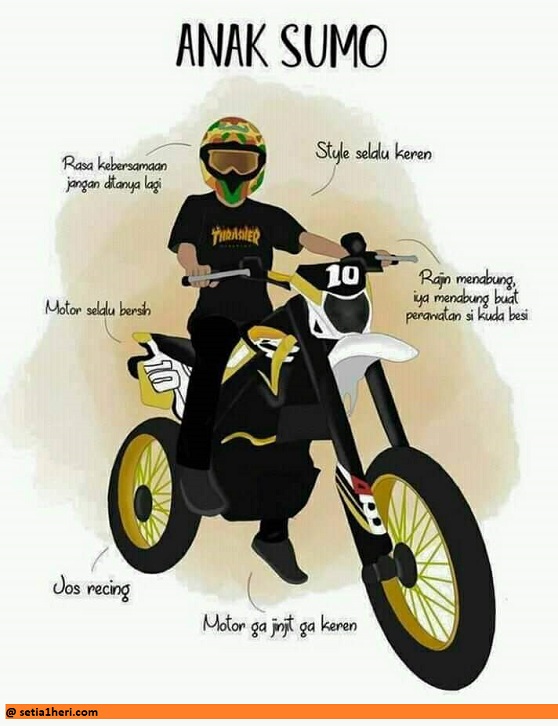 ciri biker supermoto indonesia