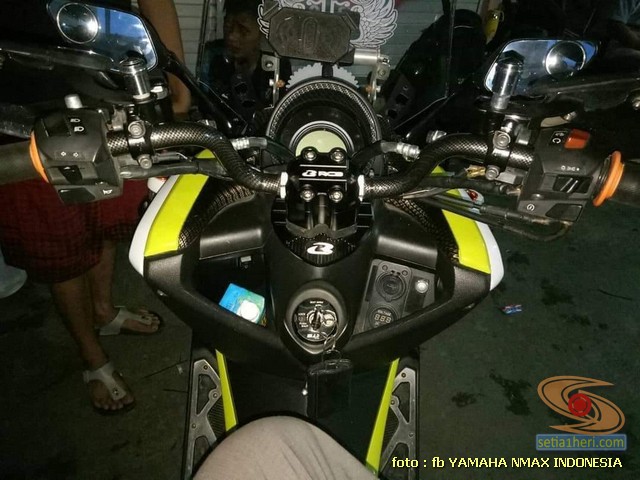 Modifikasi stang Yamaha Nmax dengan stang Honda Tiger Lawas
