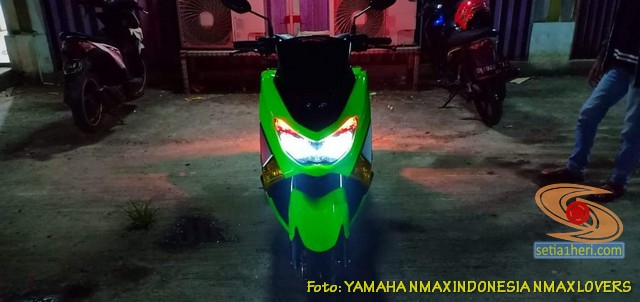 Modifikasi Yamaha NMAX warna hijau brosis