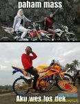 Meme biker gambar paham mas ? motor trail idaman wanita jaman now