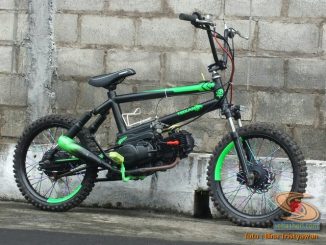 BMX Moto, Modifikasi mini trail odong-odong rangka BMX mesin Yamaha Crypton asal Malang Jawa Timur (7)
