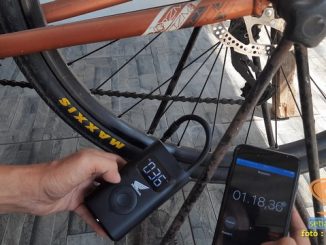 mencoba pompa elektrik portable xiaomi mijia di ban sepeda angin