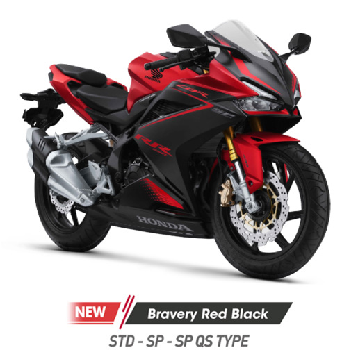 Warna Baru Honda CBR250RR Bravery Red Black tipe STD, SP maupun SP Quick Shifter tahun 2021