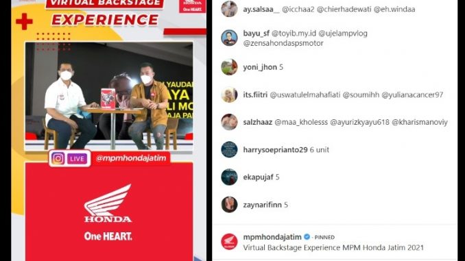 Peringati Hari Pelanggan Nasional 2021, MPM Honda Jatim ajak konsumen Virtual Tour De MPM