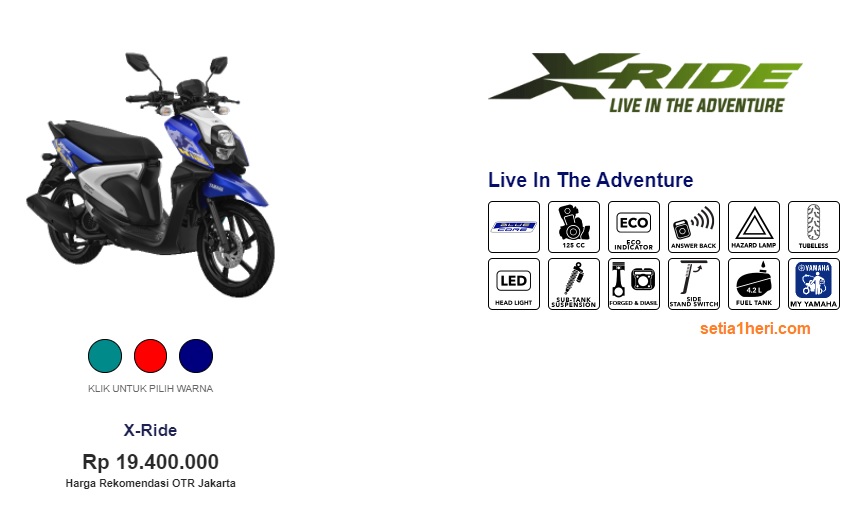 warna baru Yamaha X-Ride 125 tahun 2022