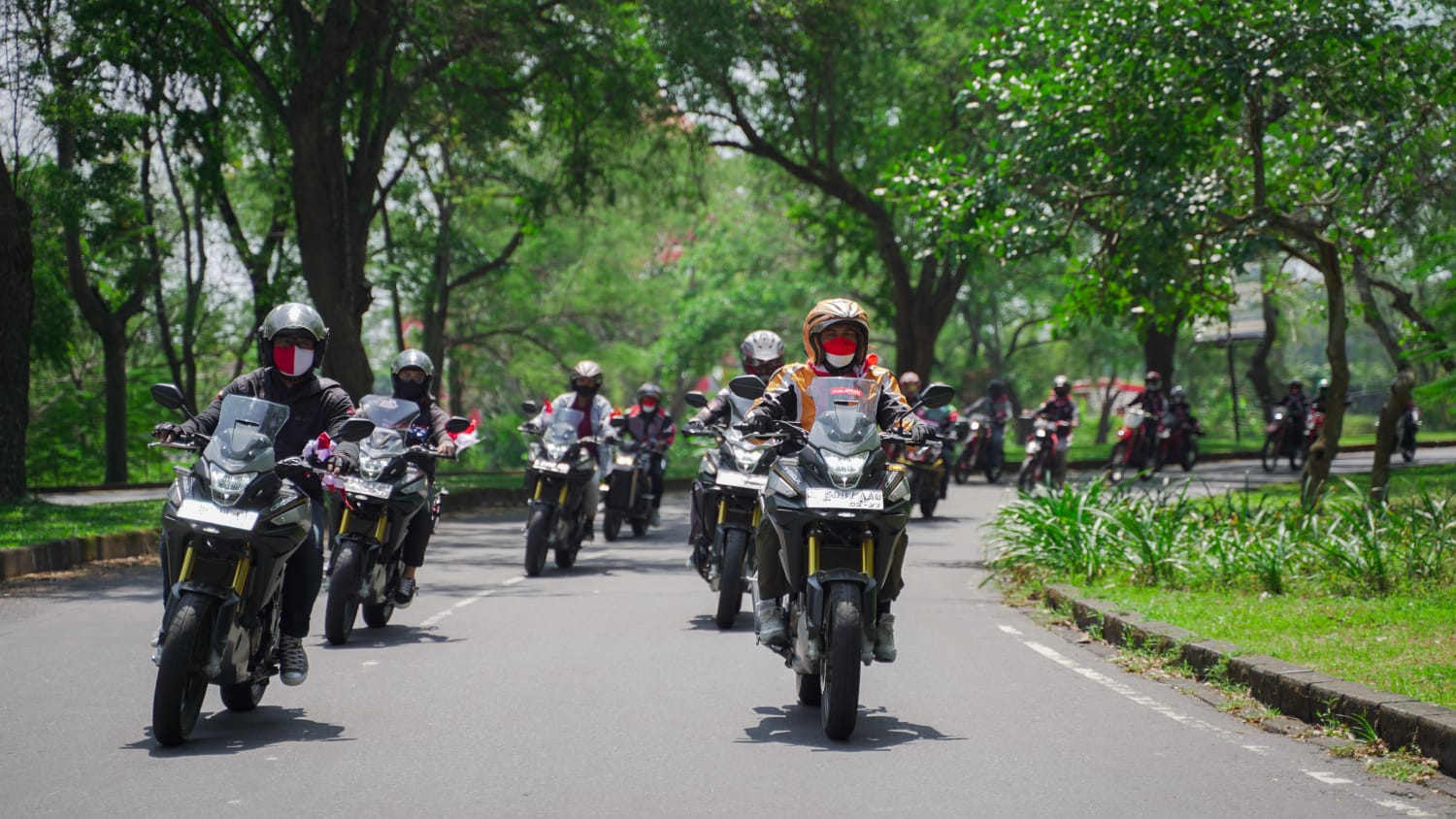 Honda Community Convoy Merdeka 2022, 30 biker honda jawa timur kobarkan semangat merdeka