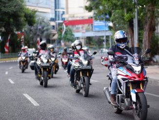 Satmori Bareng Konsumen Honda CB150X Jelajah Kota Pahlawan gans