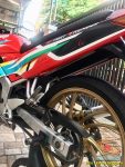 Penampakan motor sport lawas Yamaha Touch Plus Street Thunder tahun 2021 warna merah gans..