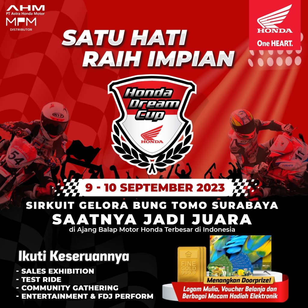 Jadwal Honda Dream Cup (HDC) 2023 seri Surabaya di Sirkuit Gelora Bung Tomo