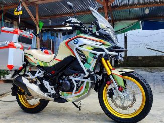 Modif ganteng Honda CB150X asal Papua, pakai pannier gans...